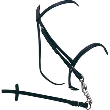 CABEZADA INGLESA MONTAR CUERO PONY